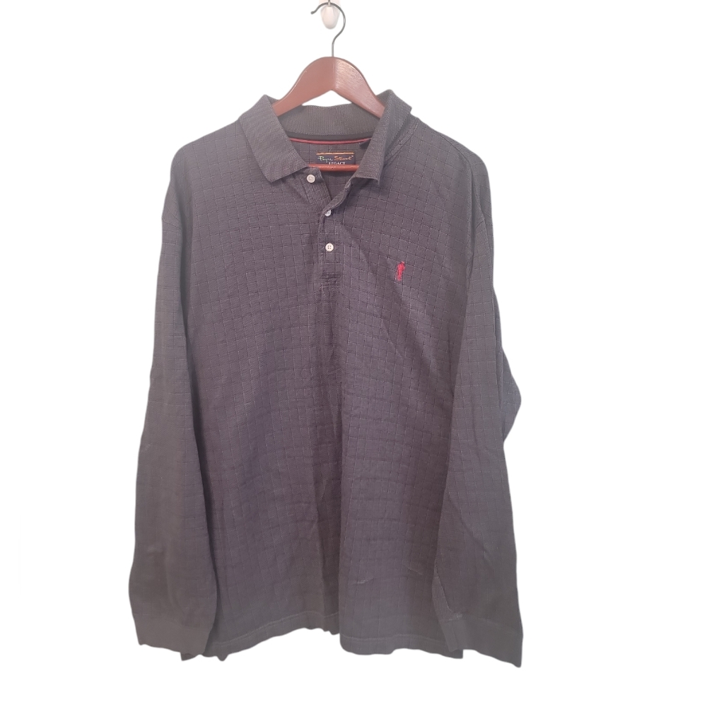 Payne Stewart Legacy Mens‎ Golf Check Chest Logo Shirt Size XL